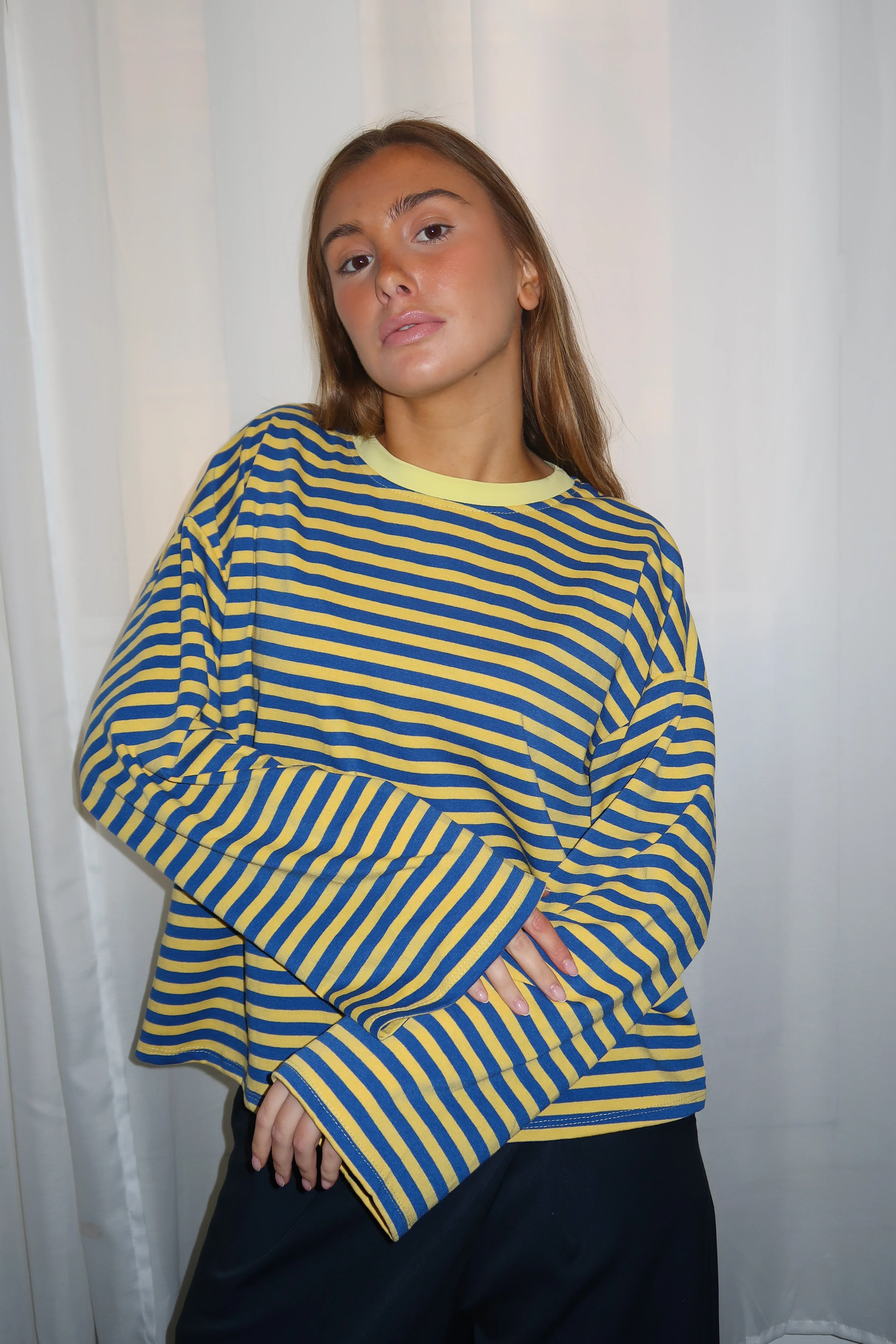 Tee-shirt Océane jaune et bleu roi - Image 3
