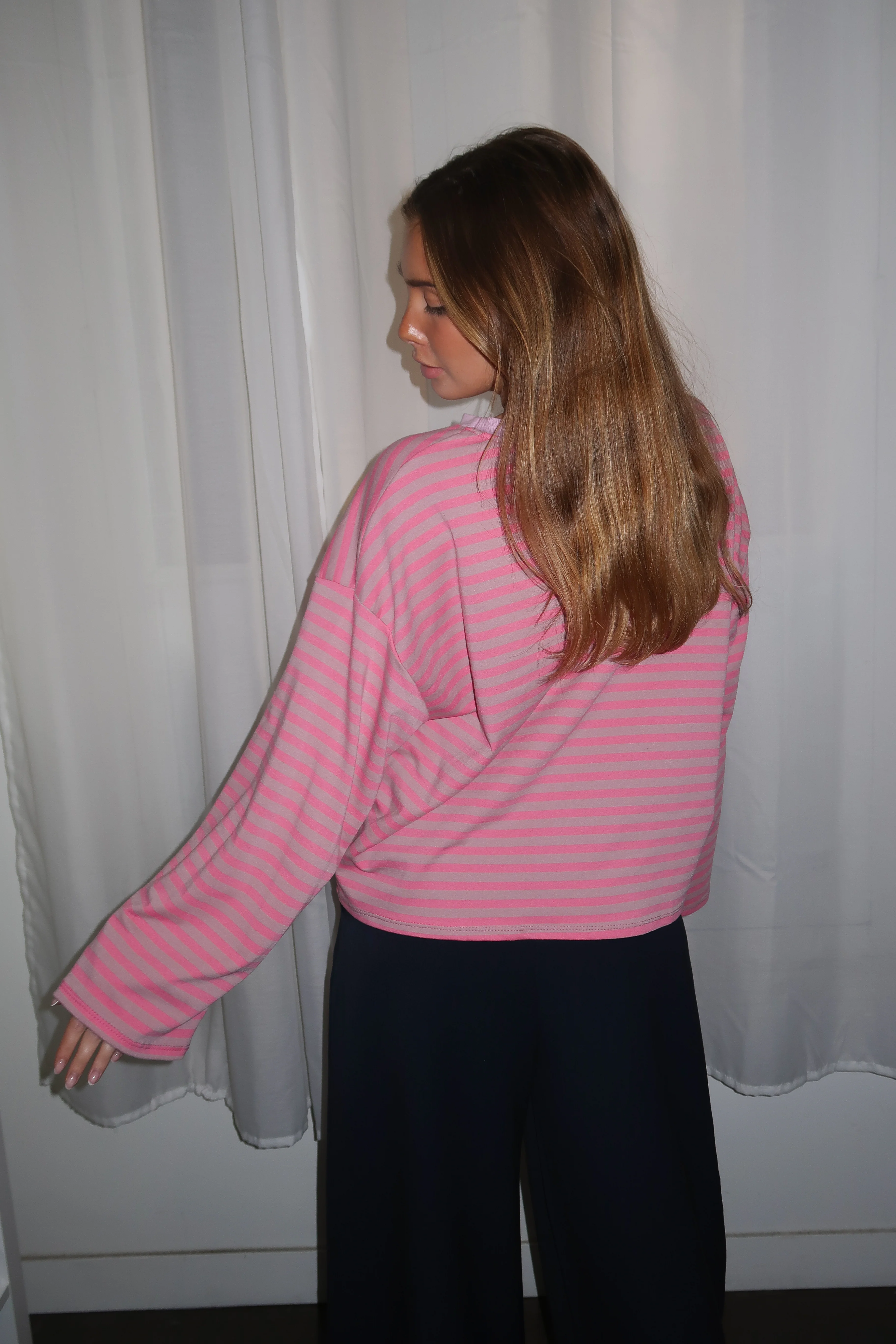 Tee-shirt Océane rose et taupe - Image 6